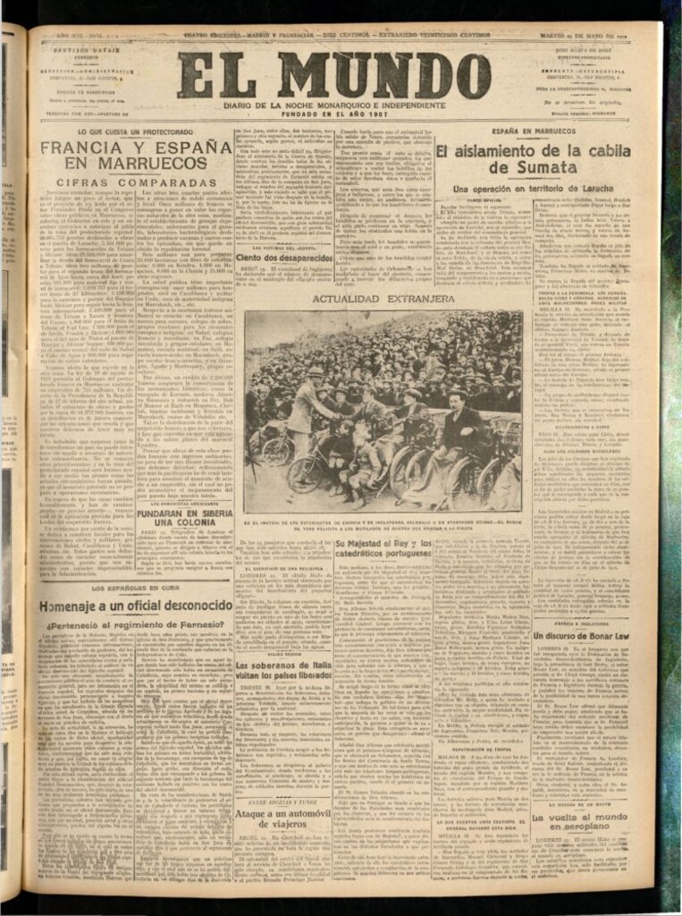 Miniatura de El Mundo del 23 de mayo de 1922 (edición de provincias)