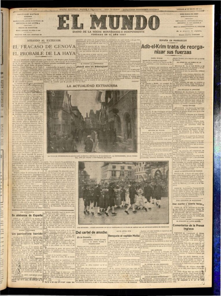 Miniatura de El Mundo del 26 de mayo de 1922