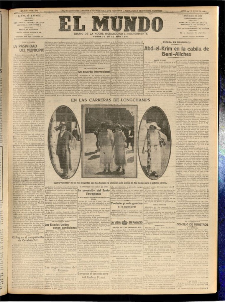 Miniatura de El Mundo del 29 de mayo de 1922