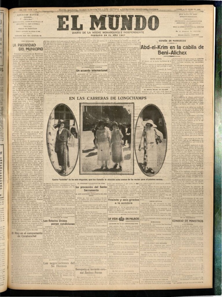 Miniatura de El Mundo del 29 de mayo de 1922 (edición de provincias)