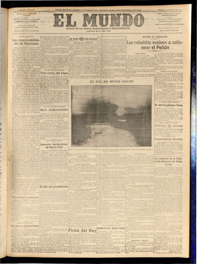 Miniatura de El Mundo del 30 de mayo de 1922