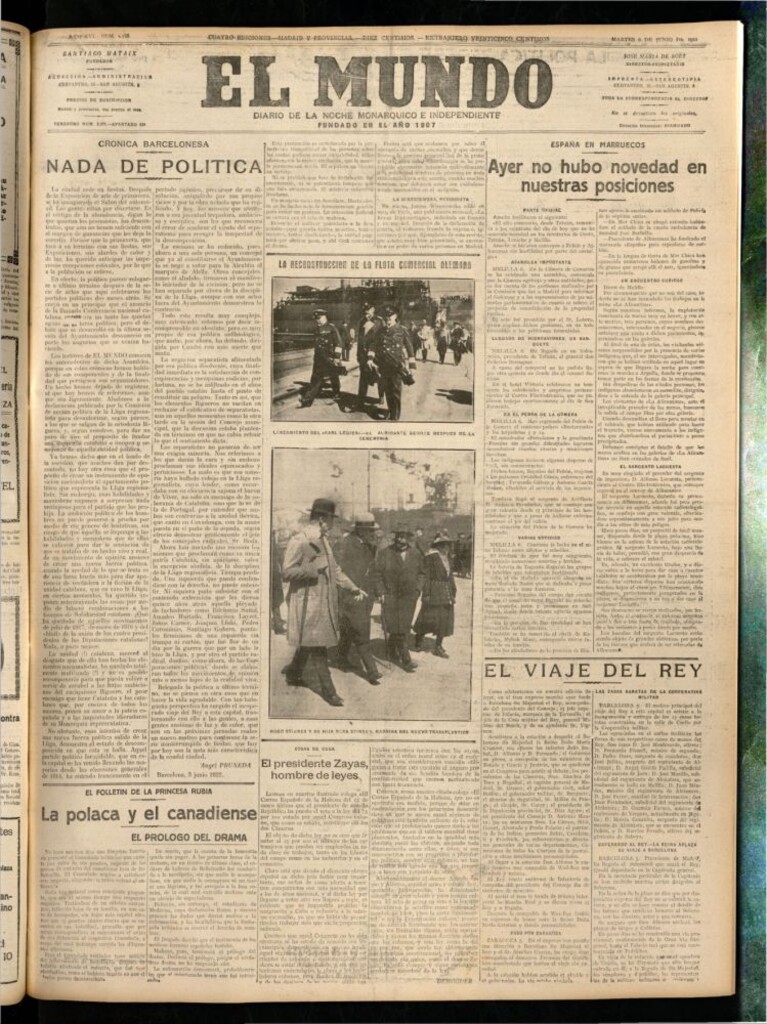 Miniatura de El Mundo del 6 de junio de 1922 (edición de provincias)
