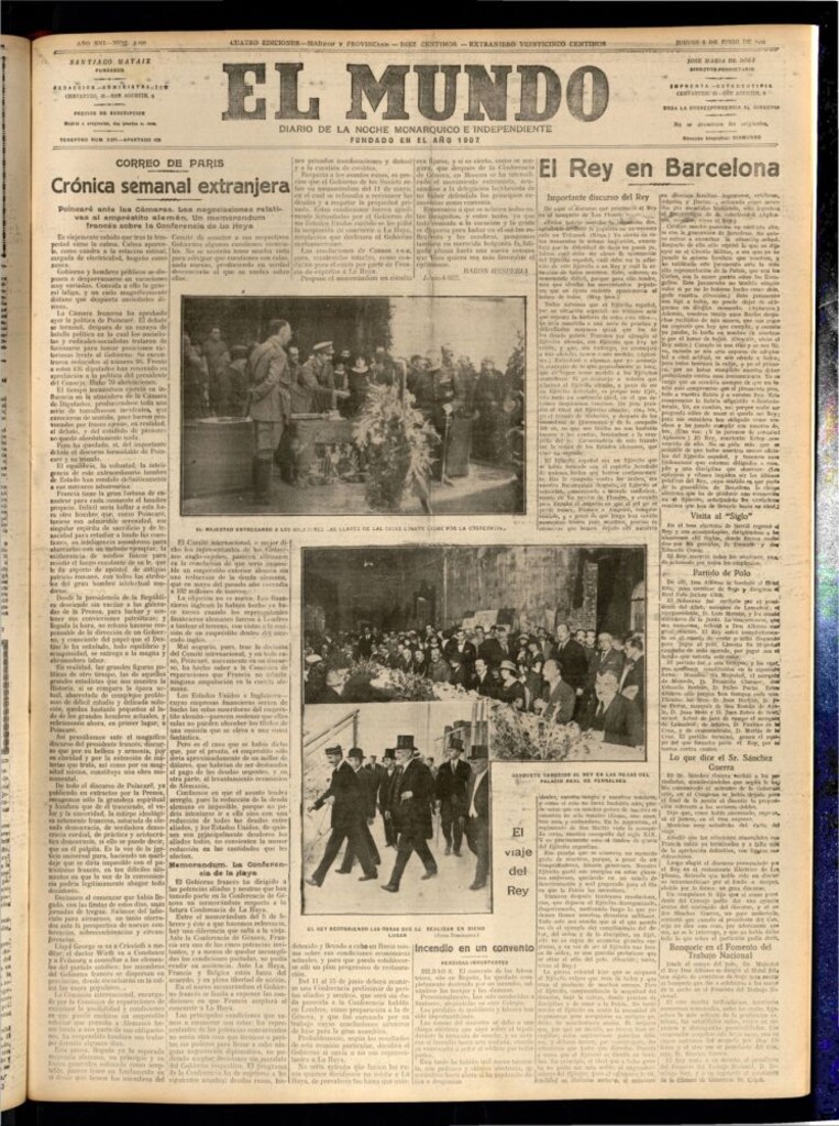 Miniatura de El Mundo del 8 de junio de 1922
