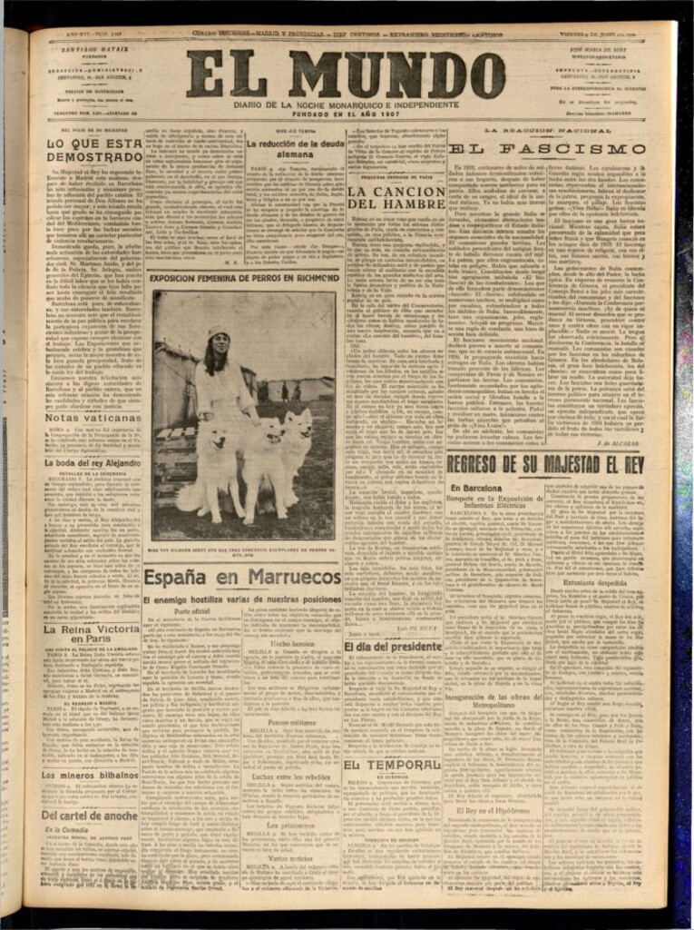 Miniatura de El Mundo del 9 de junio de 1922