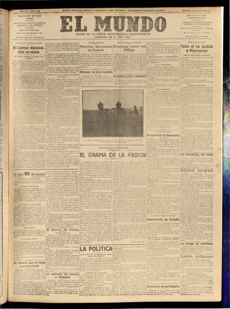 Miniatura de El Mundo del 13 de junio de 1922