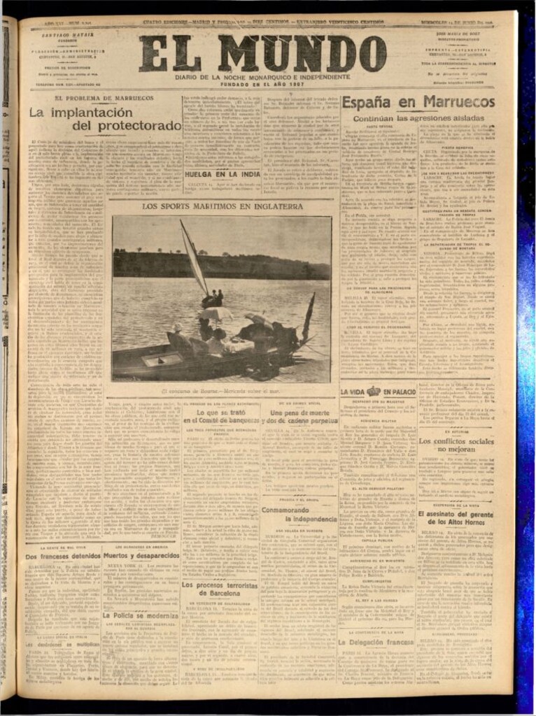 Miniatura de El Mundo del 14 de junio de 1922 (edición de provincias)