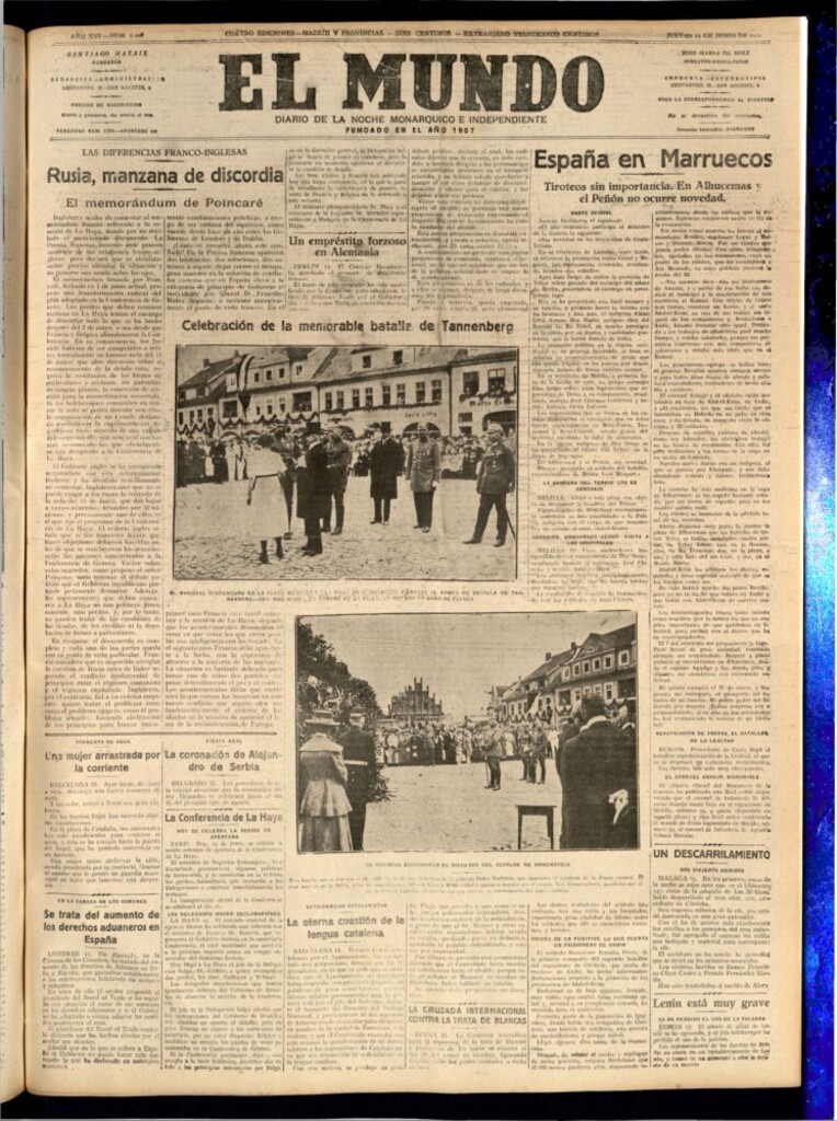 Miniatura de El Mundo del 15 de junio de 1922 (edición de provincias)