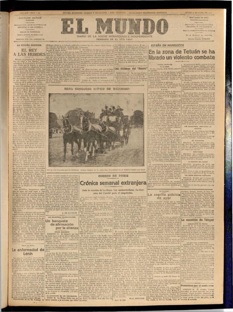 Miniatura de El Mundo del 19 de junio de 1922
