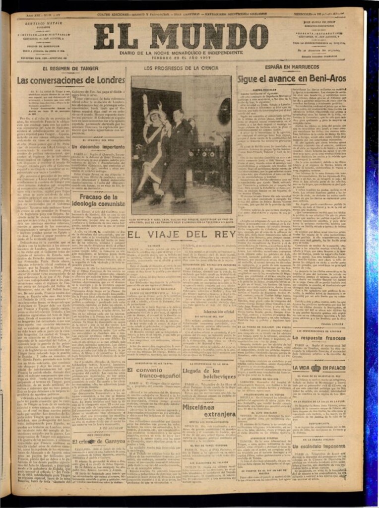 Miniatura de El Mundo del 21 de junio de 1922 (edición de provincias)