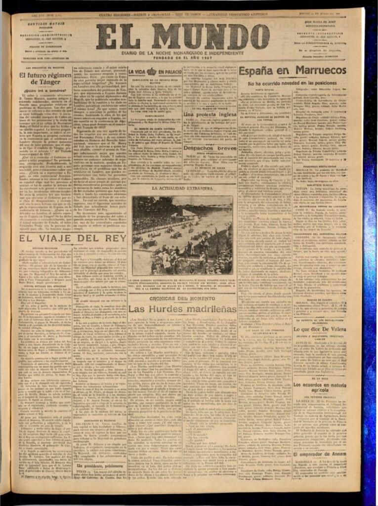Miniatura de El Mundo del 22 de junio de 1922 (edición de provincias)