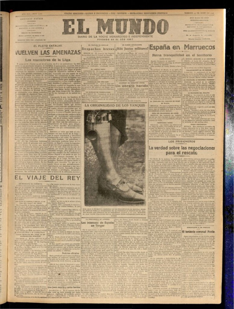 Miniatura de El Mundo del 23 de junio de 1922