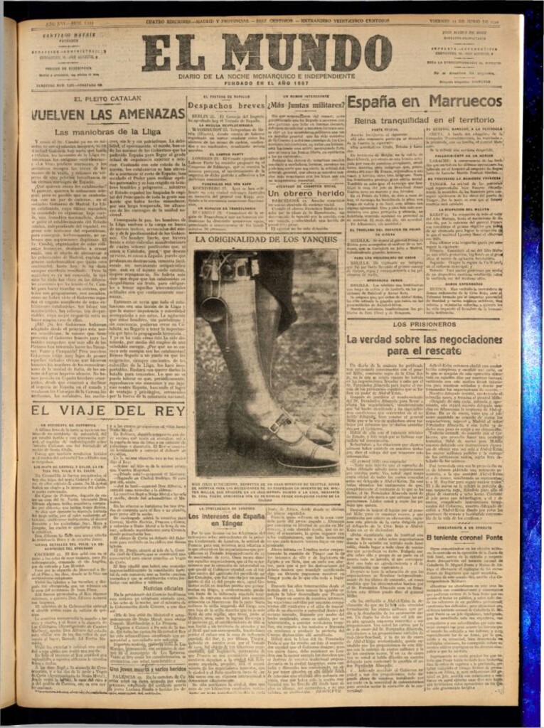 Miniatura de El Mundo del 23 de junio de 1922 (edición de provincias)