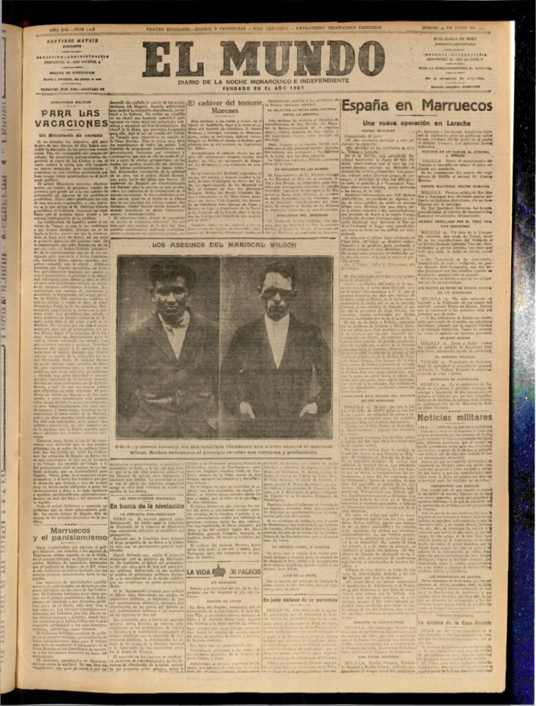 Miniatura de El Mundo del 29 de junio de 1922