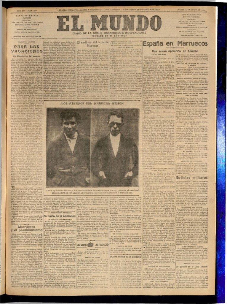 Miniatura de El Mundo del 29 de junio de 1922 (edición de provincias)