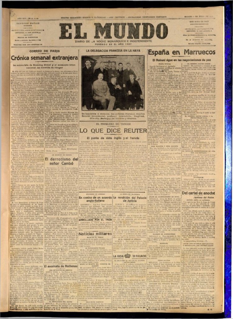 Miniatura de El Mundo del 1 de julio de 1922 (edición de provincias)