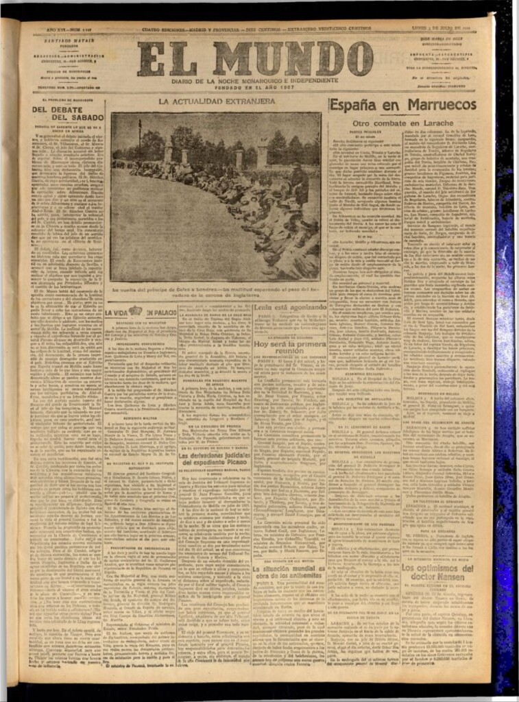 Miniatura de El Mundo del 3 de julio de 1922