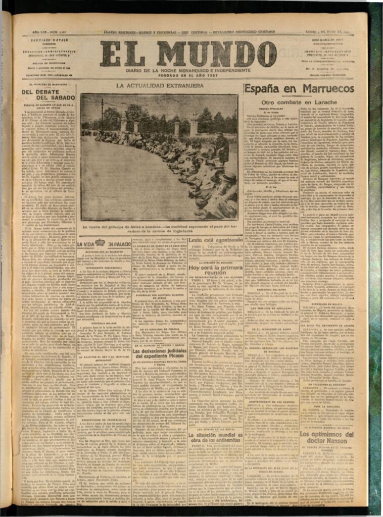 Miniatura de El Mundo del 3 de julio de 1922 (edición de provincias)