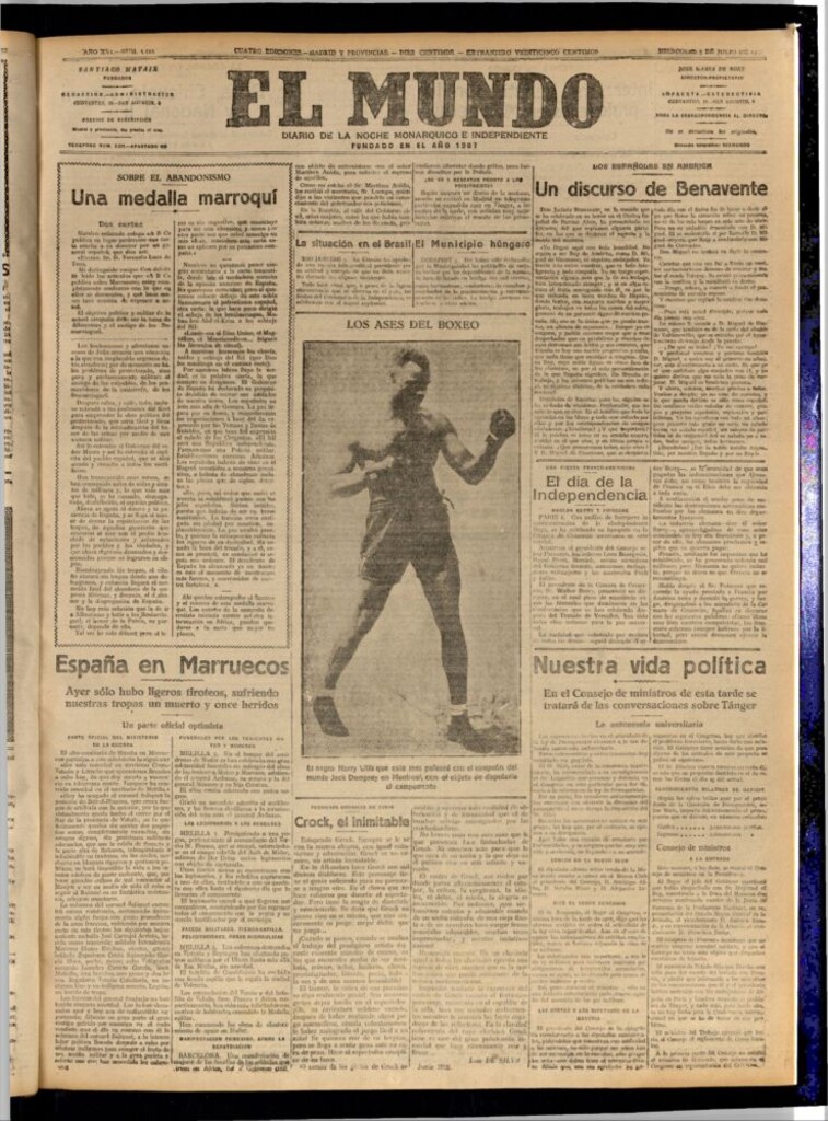 Miniatura de El Mundo del 5 de julio de 1922