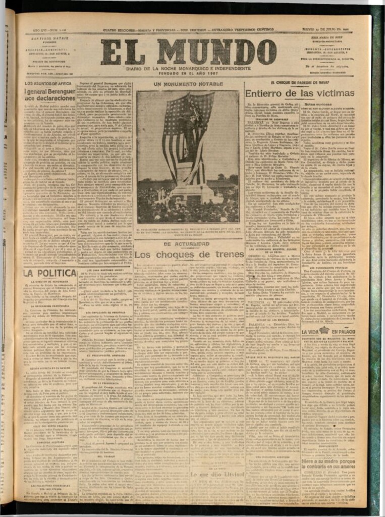 Miniatura de El Mundo del 13 de julio de 1922 (edición de provincias)