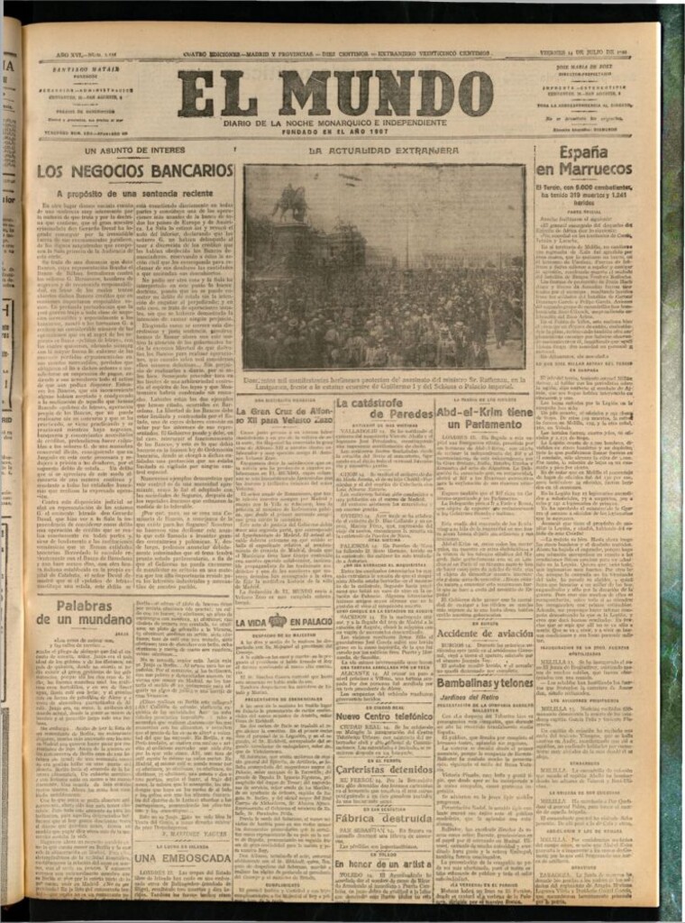 Miniatura de El Mundo del 14 de julio de 1922 (edición de provincias)