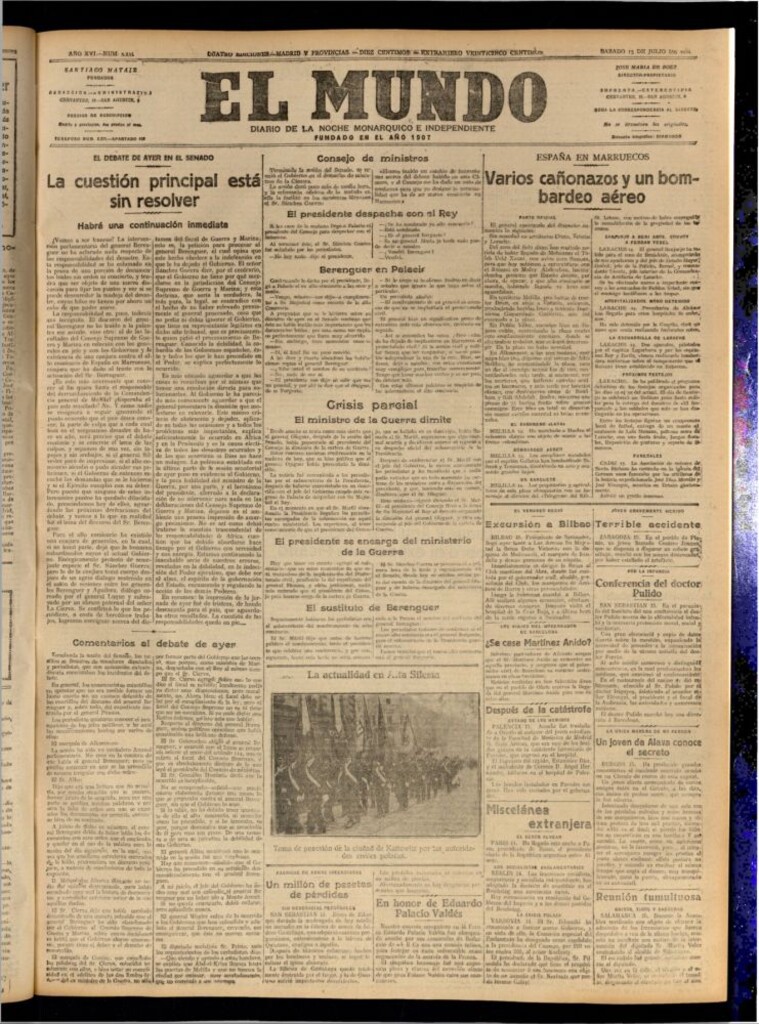 Miniatura de El Mundo del 15 de julio de 1922