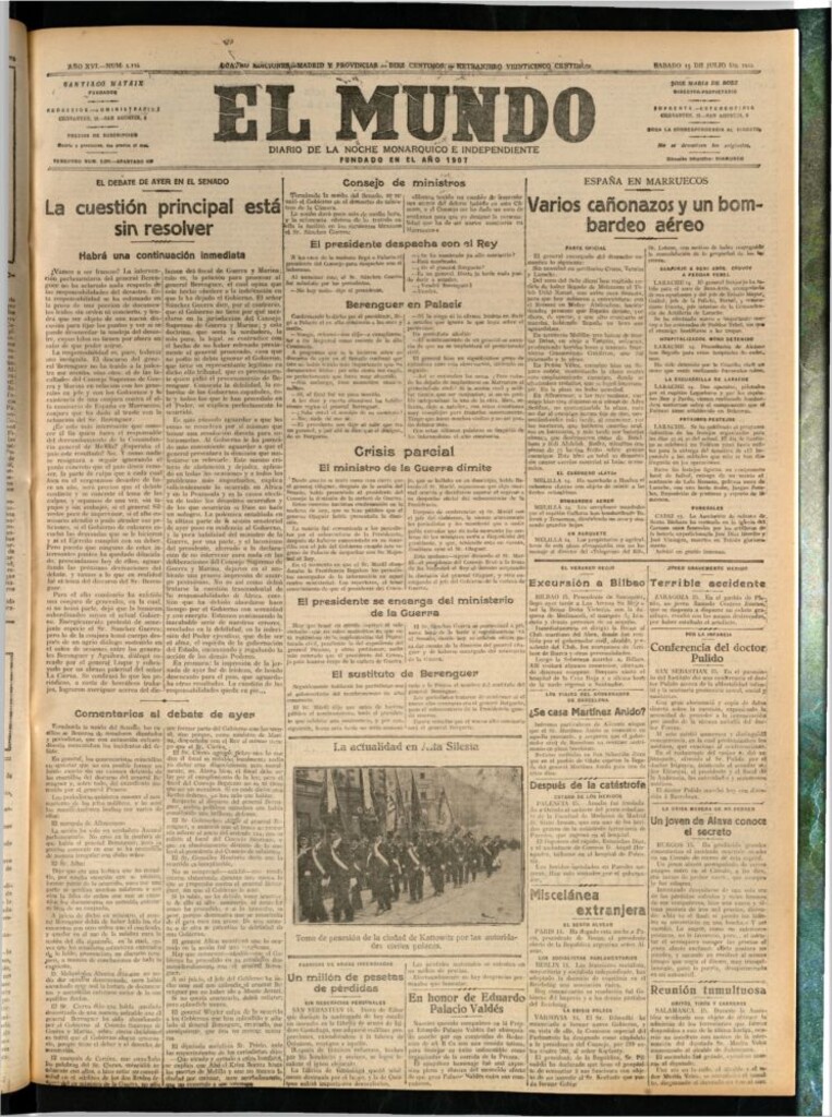 Miniatura de El Mundo del 15 de julio de 1922 (edición de provincias)
