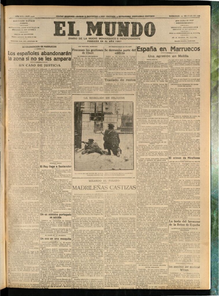 Miniatura de El Mundo del 19 de julio de 1922 (edición de provincias)