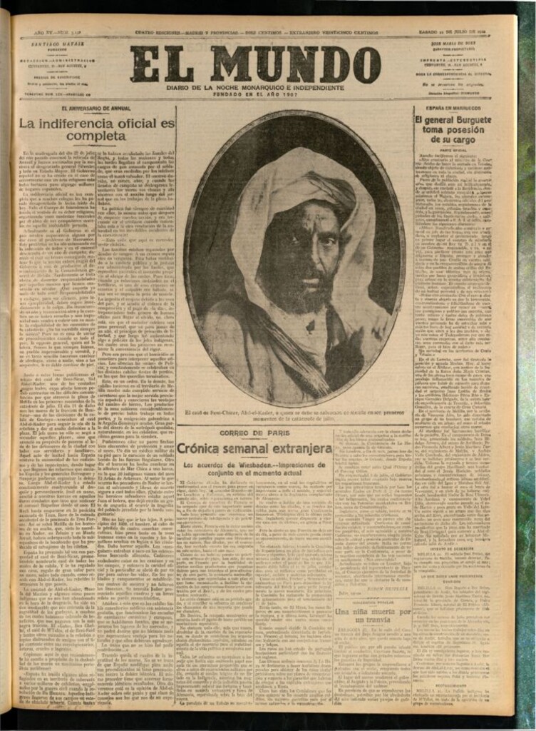 Miniatura de El Mundo del 22 de julio de 1922 (edición de provincias)