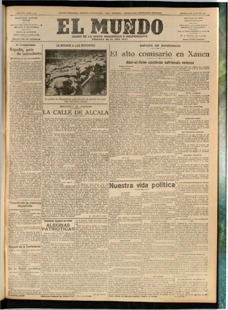 Miniatura de El Mundo del 24 de julio de 1922 (edición de provincias)