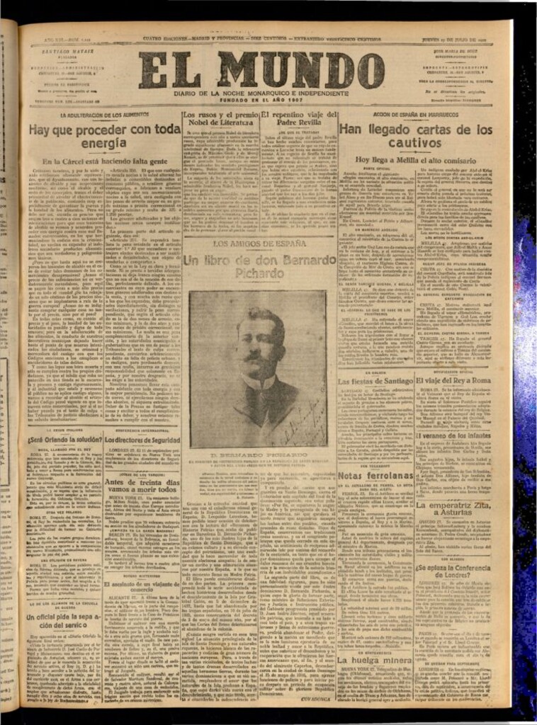Miniatura de El Mundo del 27 de julio de 1922