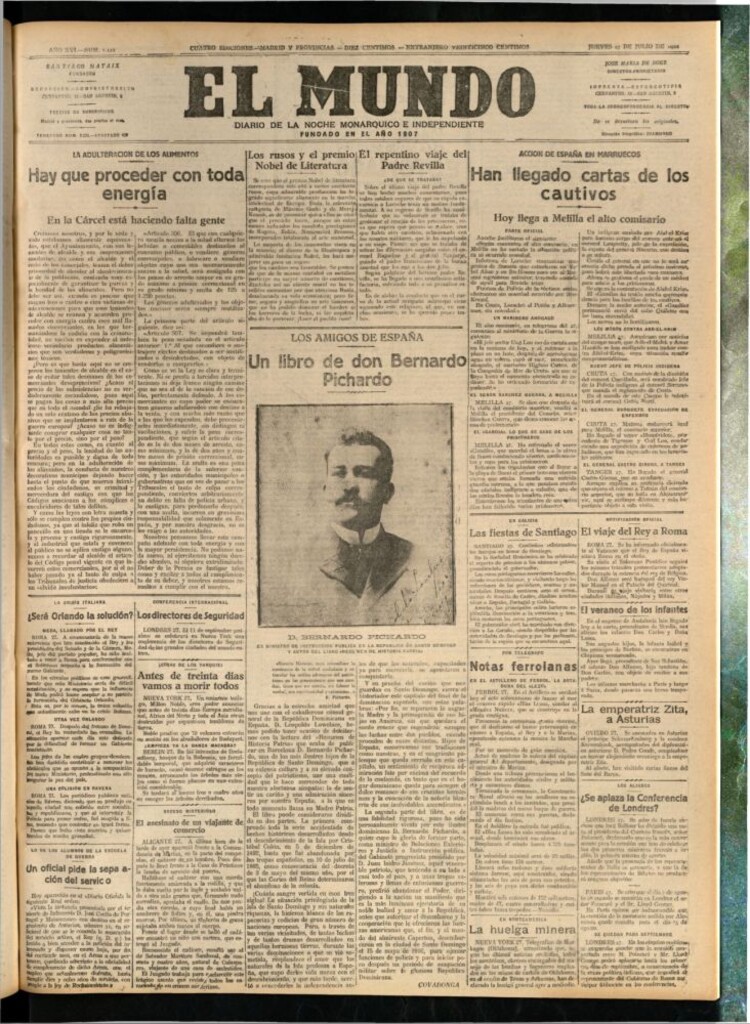 Miniatura de El Mundo del 27 de julio de 1922 (edición de provincias)