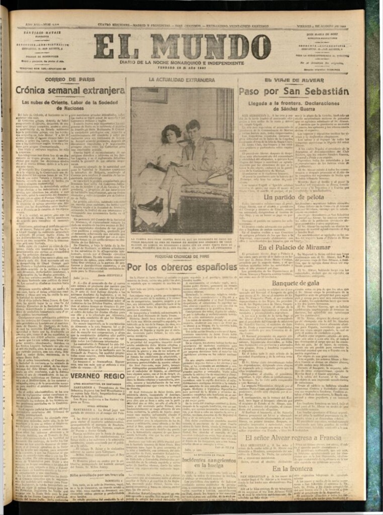 Miniatura de El Mundo del 4 de agosto de 1922 (edición de provincias)