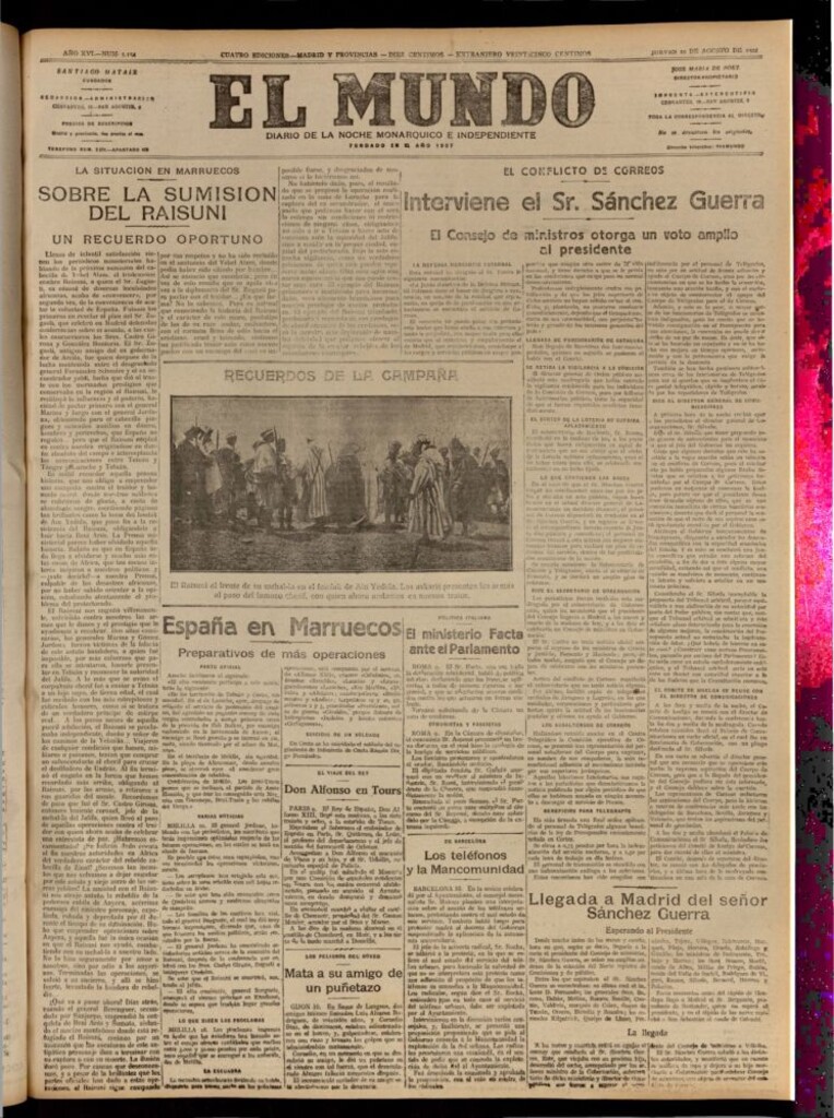 Miniatura de El Mundo del 10 de agosto de 1922