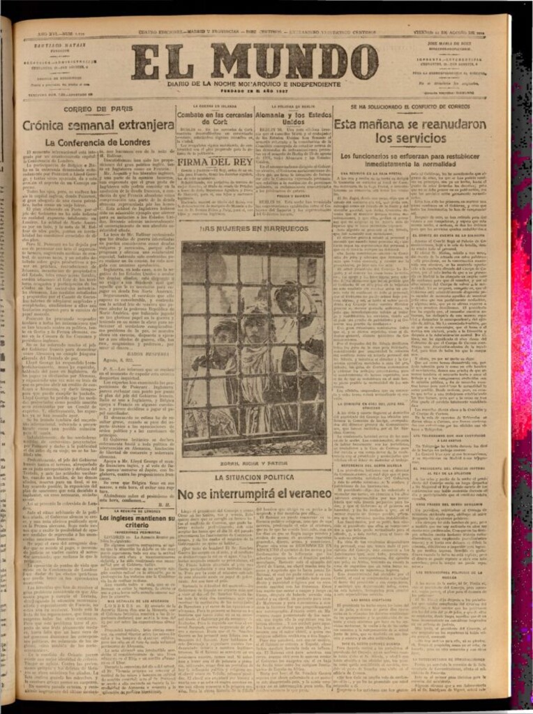 Miniatura de El Mundo del 11 de agosto de 1922