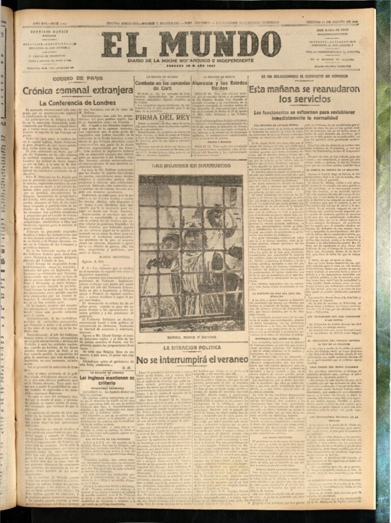 Miniatura de El Mundo del 11 de agosto de 1922 (edición de provincias)