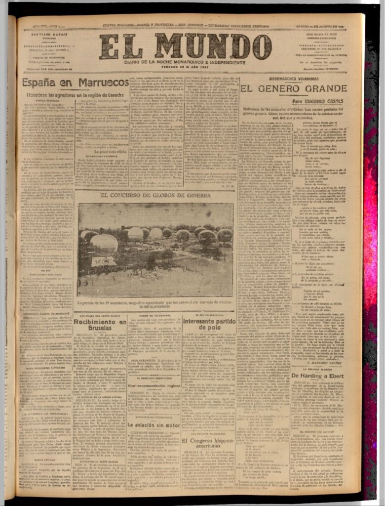 Miniatura de El Mundo del 12 de agosto de 1922