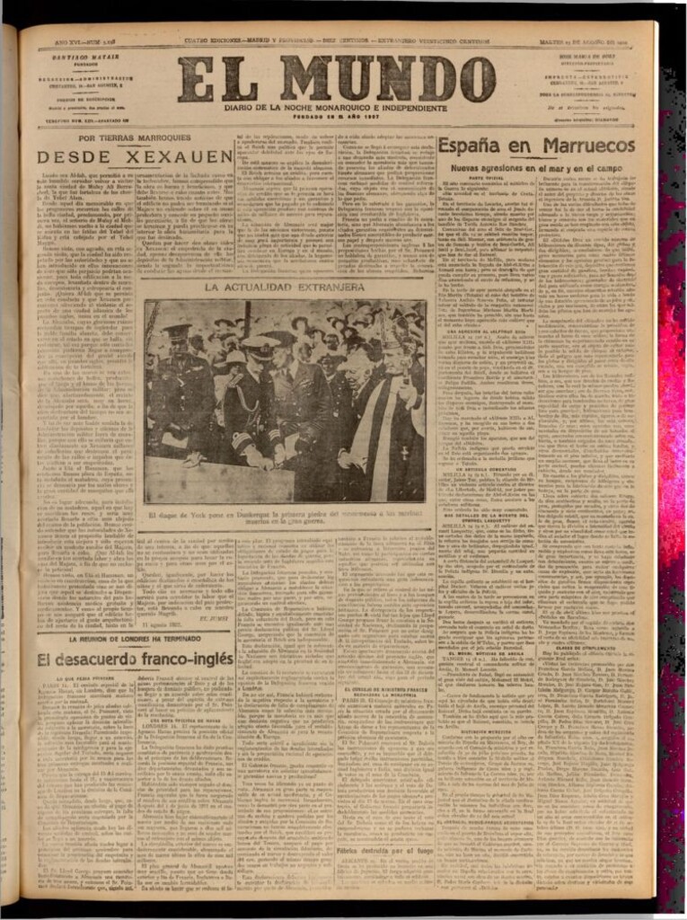 Miniatura de El Mundo del 15 de agosto de 1922