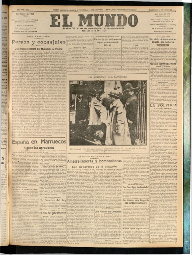 Miniatura de El Mundo del 16 de agosto de 1922 (edición de provincias)