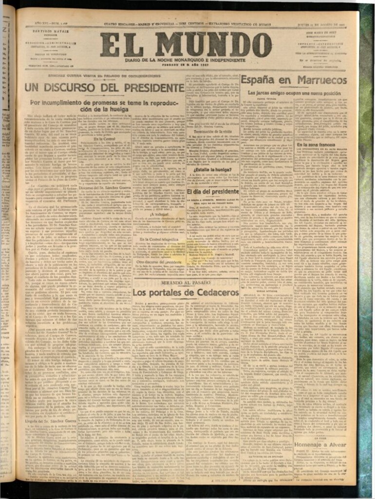 Miniatura de El Mundo del 17 de agosto de 1922 (edición de provincias)