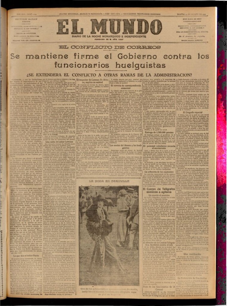 Miniatura de El Mundo del 22 de agosto de 1922