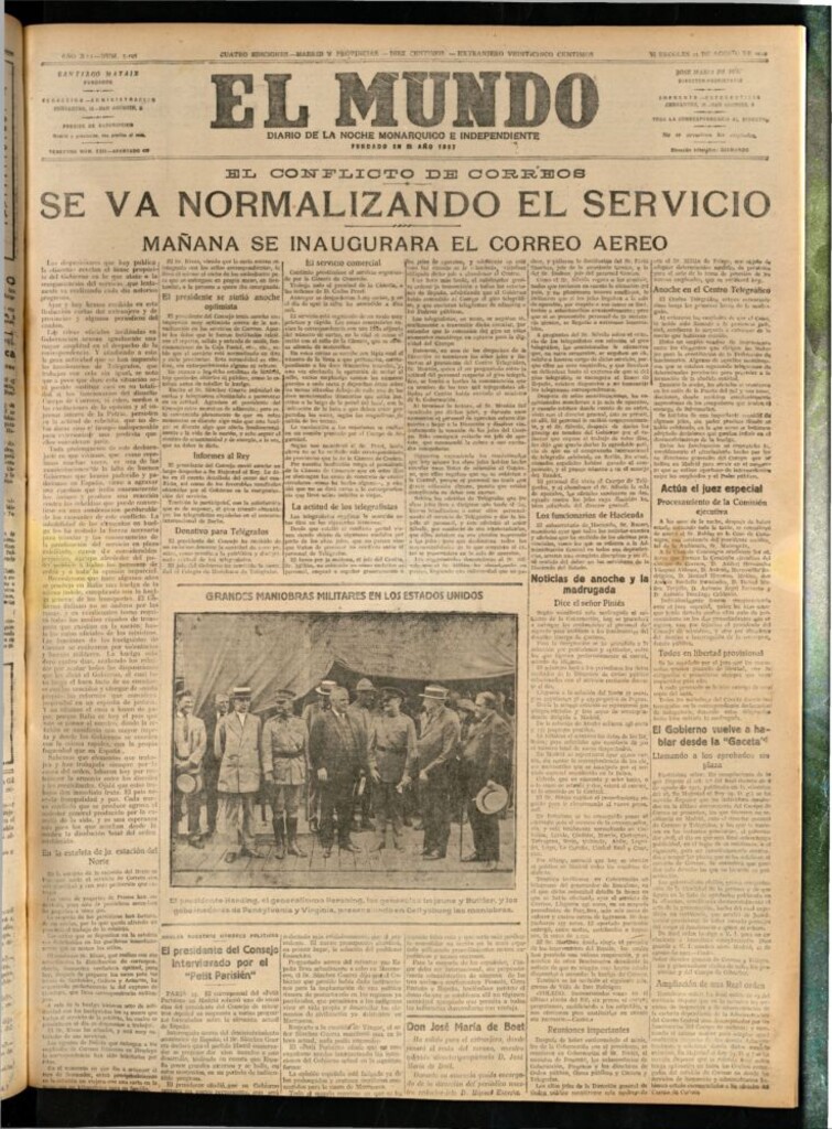 Miniatura de El Mundo del 23 de agosto de 1922 (edición de provincias)