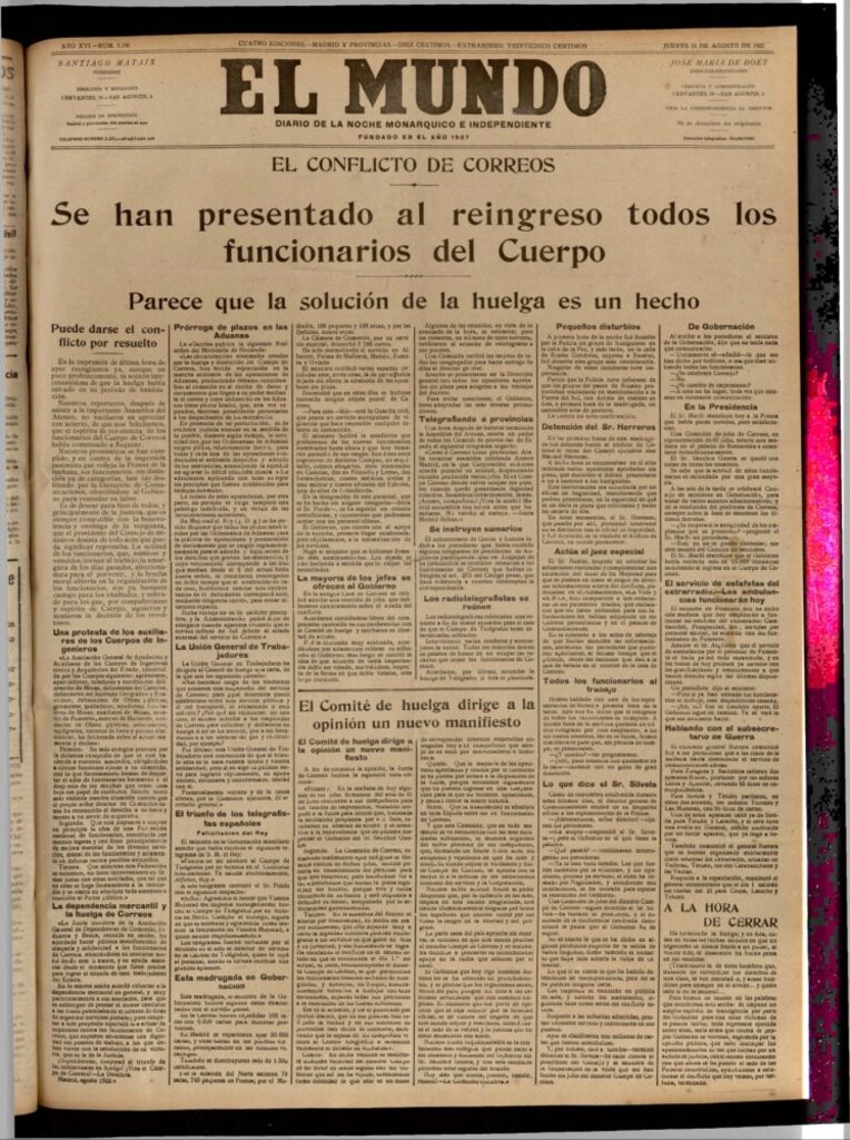Miniatura de El Mundo del 24 de agosto de 1922
