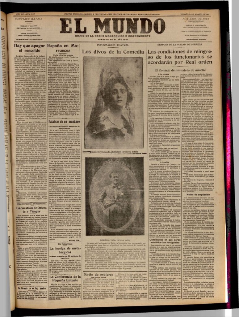 Miniatura de El Mundo del 25 de agosto de 1922