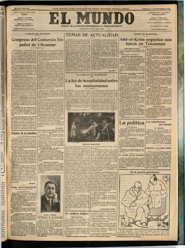 Miniatura de El Mundo del 13 de septiembre de 1922 (edición de provincias)