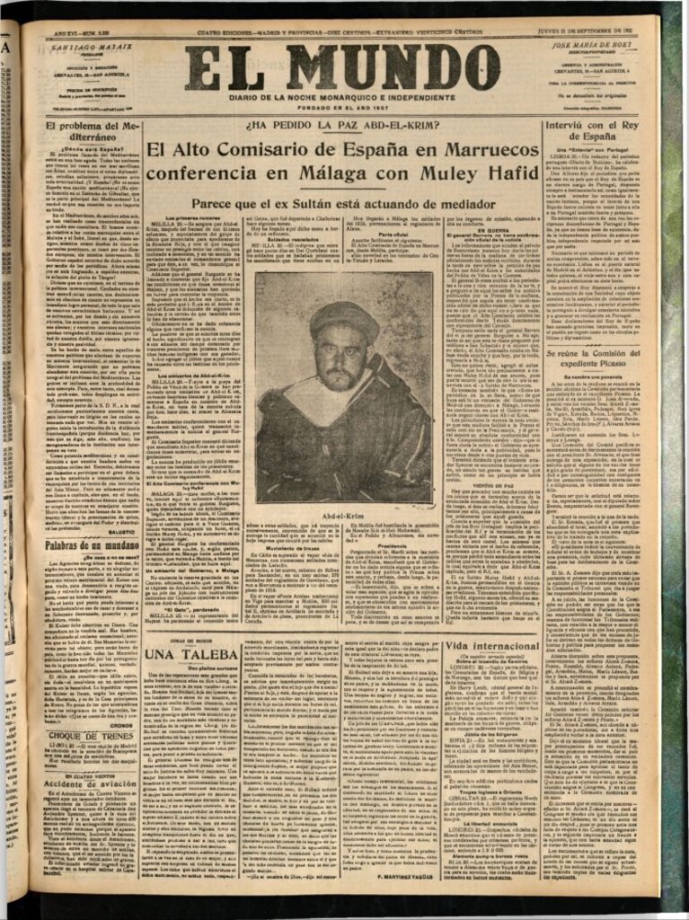 Miniatura de El Mundo del 21 de septiembre de 1922 (edición de provincias)