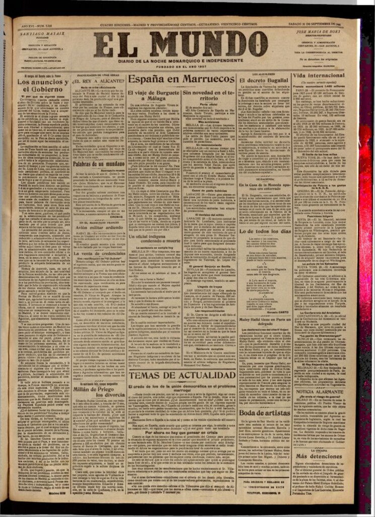 Miniatura de El Mundo del 30 de septiembre de 1922