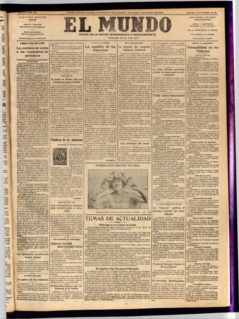Miniatura de El Mundo del 3 de octubre de 1922