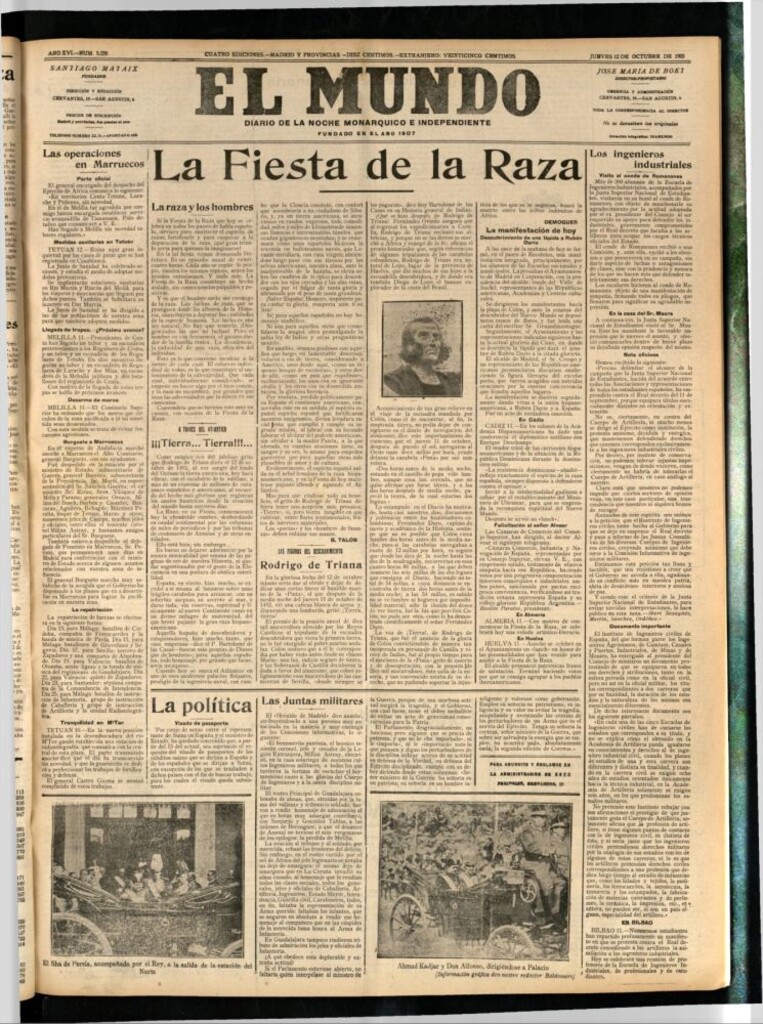 Miniatura de El Mundo del 12 de octubre de 1922 (edición de provincias)