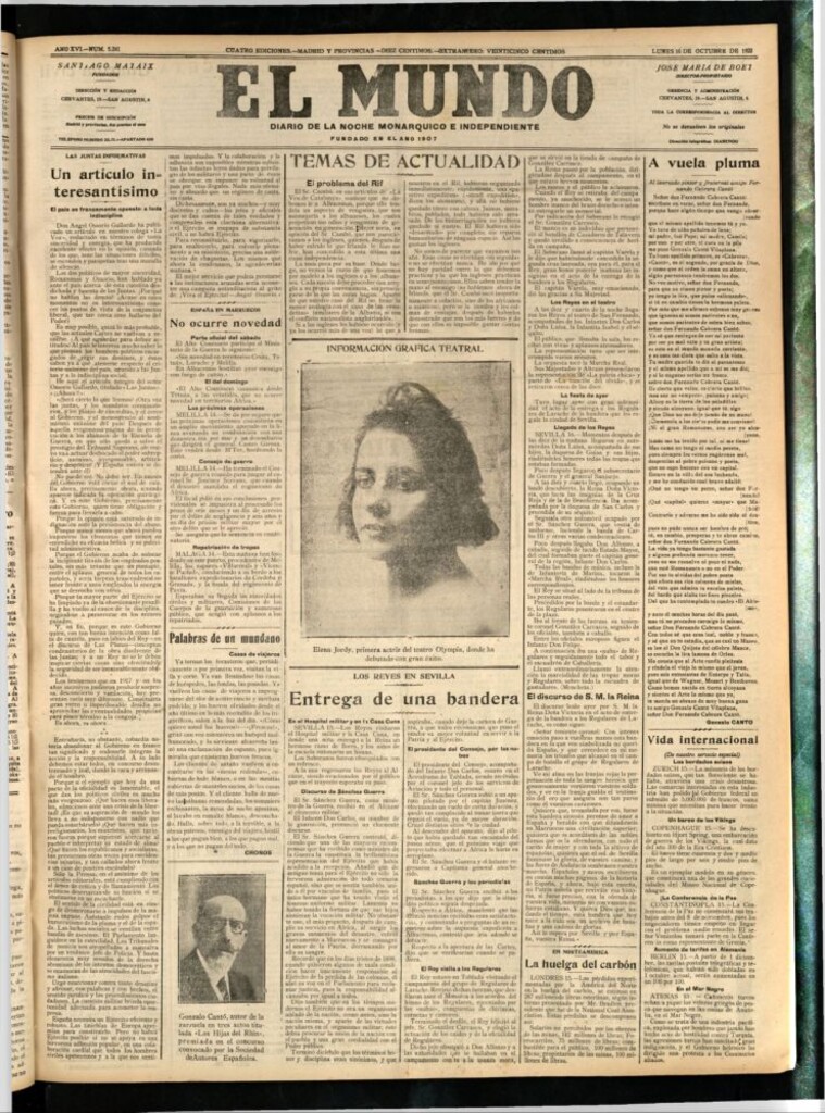 Miniatura de El Mundo del 16 de octubre de 1922 (edición de provincias)