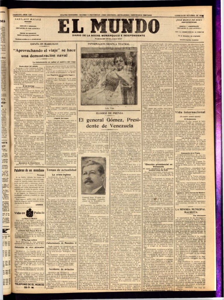 Miniatura de El Mundo del 23 de octubre de 1922